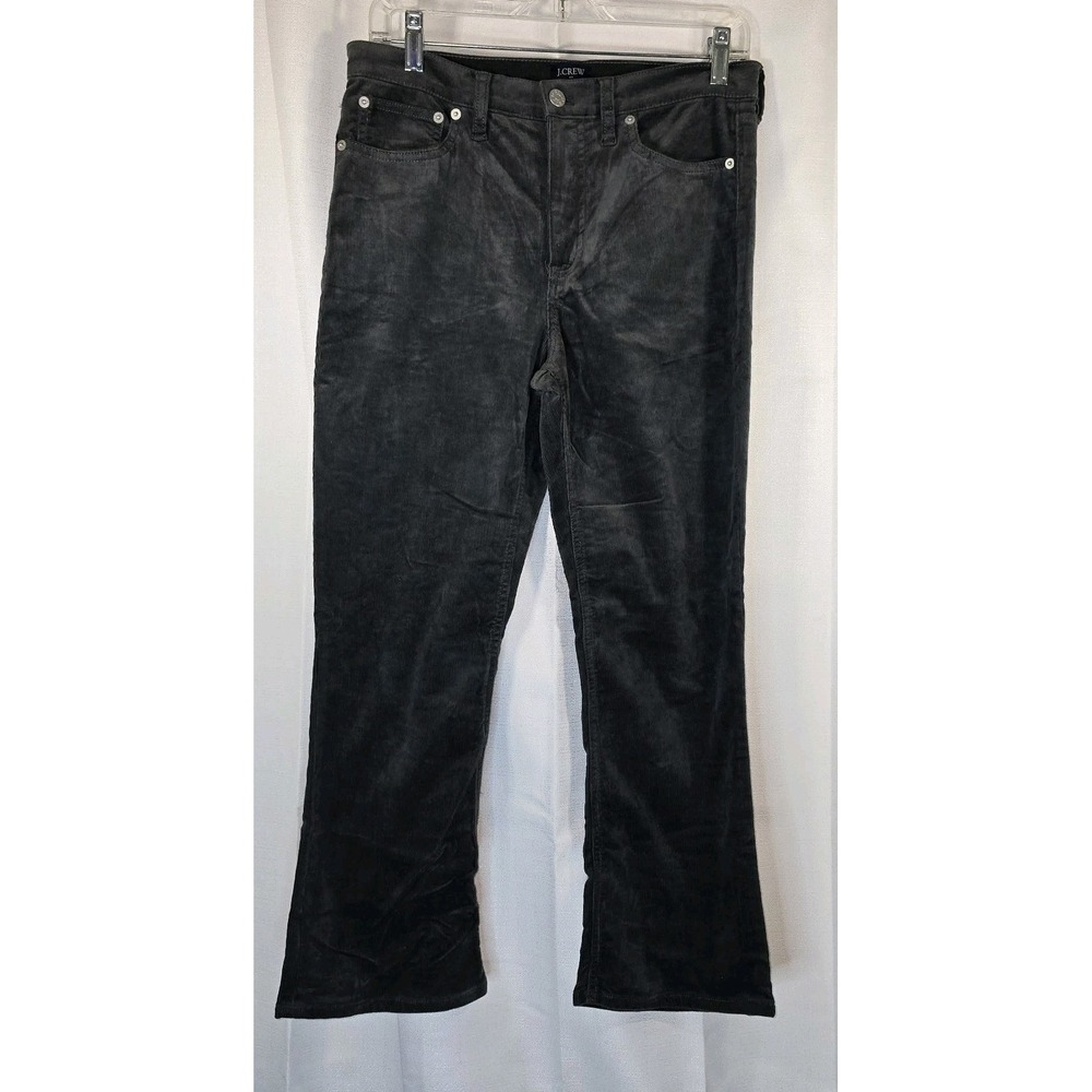 J. Crew Factory High Rise Crop Corduroy‎ Flare Pant in Gray Size 28